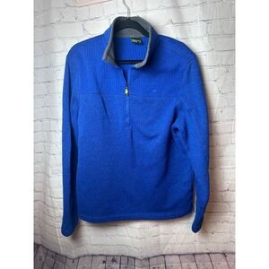 Koppen Quarter Zip Pullover Fleece Sweater Cobalt Blue Outdoor L